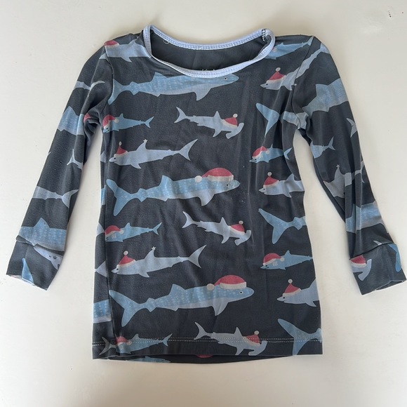 Kickee Pants Toddler Boys Pajamas Holiday Santa Sharks Glacier Lights Christmas - Picture 5 of 13